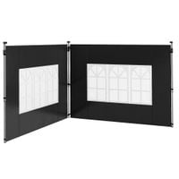 Gazebo Side Panels for 3x3m or 3x4m Pop Up Gazebo Black - Pack of 2