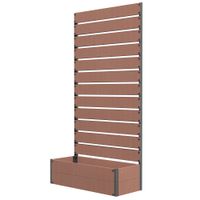 Garden Planter with Trellis for Climbing Plants Vines Flowers Light Brown