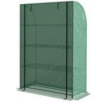 4 Tier Mini Greenhouse Portable Green House with Roll-up Door 170H x 120Wcm