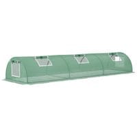 PE Mini Greenhouse 3m Portable Tunnel Green House with 5 Mesh Windows