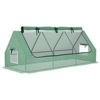 Small Polytunnel with Mesh Windows Portable Mini Green House