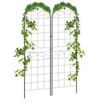 Floral Design Set of 2 Metal Trellis for Climbing Plants 50 x 180cm
