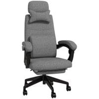 Home Office Chair Swivel Desk Chair with Adjustable Height Footrest Dark Grey