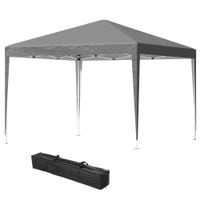 3 x 3m Garden Pop Up Gazebo Marquee Party Tent Wedding Canopy Grey