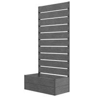 Garden Planter with Trellis for Vine Climbing Plants Flowers Herbs Grey