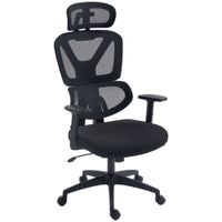 Mesh Office Chair Swivel Desk Chair with Adjustable Height Lumbar Support Black