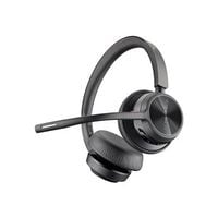 Poly Voyager 4320 UC USB-C Headset and BT700 USB-A Dongle with Charging Stand