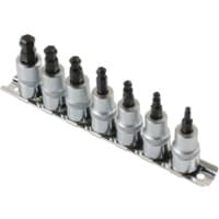 Ball End Hex Socket Bit Set 3/8"D7 Piece