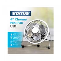 Portable USB Mini Desk Fan Chrome - SUSBCRMWFAN1PKB4