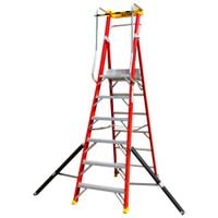 Electricians Fibreglass Podium Step Ladder 6 Tread 2.61m EN131-7