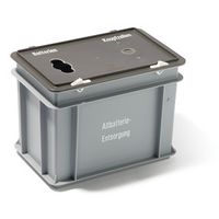 Used Batteries Waste Box Recycling Plastic Grey 9L 1 Units