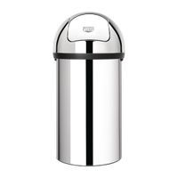Stainless Steel Push Top Bullet Bin Silver 60L