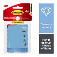 Clear Decorating Clips with Clear Strips Value Pack of 40 Clips, 48 Strips