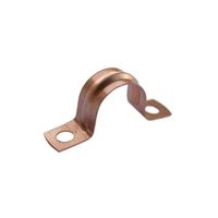 Copper Saddle Pipe Clips Pack of 6 22mm