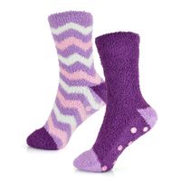 Ladies Stripe Cosy Socks with MC Pack of 2