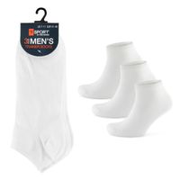 Mens White Trainer Socks Pack of 3