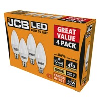 Candle Bc 3000k B22 Warm White 6w Pack of 4
