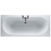 Cascade 1800 x 800mm No Tap Hole Twin End Bath White