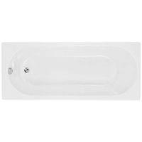 Cascade 1600x700mm 2 Tap Hole Single End Bath White
