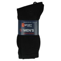 Mens Black Sport Socks Pack of 5