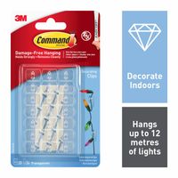 Clear Decorating Clips with Clear Strips 20 Clips, 24 Mini Strips