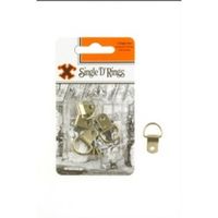 X Brand Single D Rings Brass Pack of 4