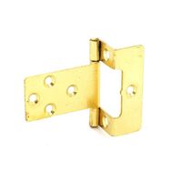 Flush Hinges 5/8" Cranked Brass Plated (Pair) 50mm
