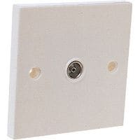 Single Flush CO Axial Aerial Socket Skin Packed