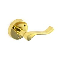 Victorian Latch Scroll Round Plate Handles (Pair) 60mm