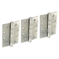 Grade 13 Satin Hinges 100mm Pack of 3