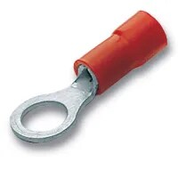 Red Insulated Ring Terminal M4 Hole for 0.25-1.5mm Cables