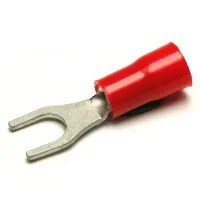 Red Insulated Wide Fork Terminal M3.5 Hole