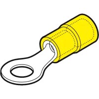 Yellow Insulated Ring Terminal 4.0mm Hole 4-6mm Cables