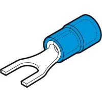 Blue Insulated Fork Terminal with M4 Hole