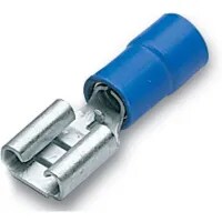 Blue Part Insulated Female Spade Terminal 6.35 x 0.8mm Spade