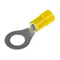 Yellow Insulated Ring Terminal 12mm Hole 4-6mm Cables