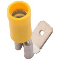 Term Piggy Back Preinsl 6.3-0.8mm Nylon/yellow Copper Pack 1