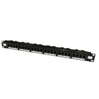 Patch Panel CAT6 UTP RJ45 Elite HD 24 Way Black