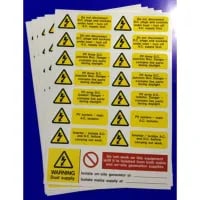 Solar /dc Array Warning Label Pack Various S/a Vinyl