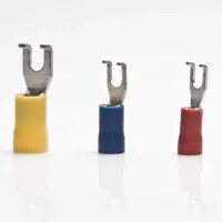 Term Fork Flanged Pre-insulated Pack 100 19A 0.5-1.5mm2 Red - CIFF1-4