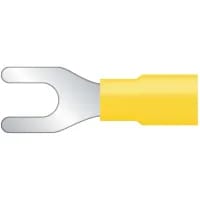 Terminal Fork Pre-insulated Pack 50 48A 4-6mm2 Yellow - CIF3-4