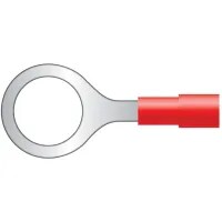 Terminal Ring Pre-insulated Pack 100 19A 0.5-1.5mm2 Red - CIR1-8
