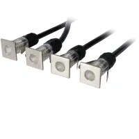 Groundlight Wall Rcsd Square Cool White 0.5W Stainless Steel LED