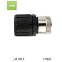 Connector Straight UNEF Connector IP66 34mm Black