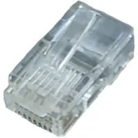 Plug Modular Stranded Wire or Solid Wire Clear Nylon RJ45