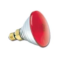 Lamp Incandescent E27 ES 80W 240V Red PAR38 Flood 30DEG