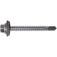 5.5x65mm Self Drill Screw Heavy Bzp C/w 16mm Washer Box of 100