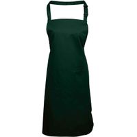 'Colours' Bib Apron with Pocket Bottle Green - PR154 BOT ONE