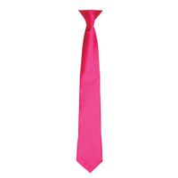 'Colours' Satin Clip Tie Hot Pink - PR755 HPK ONE