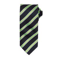 Waffle Stripe Tie Black/Lime Green - PR783 BK/LM ONE